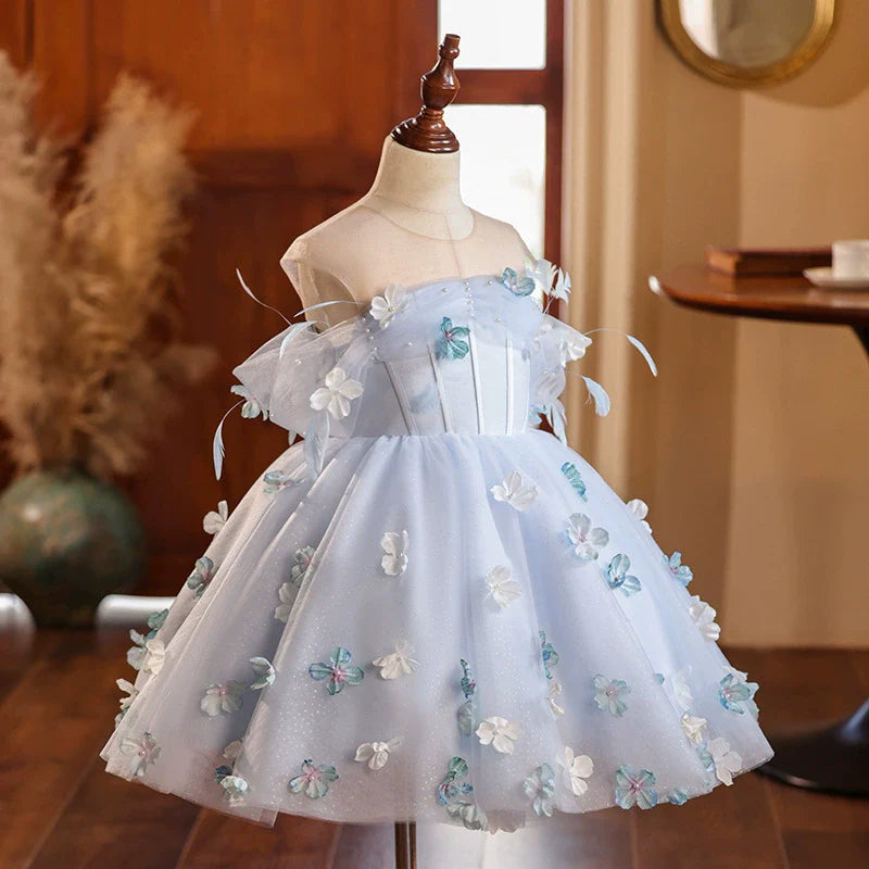 Children's Blue Butterfly Dress