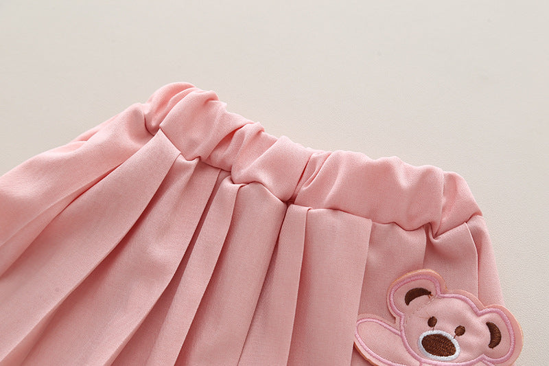 Set di Abiti per Bambini Maglietta a Maniche Corte + Gonna 2 pezzi