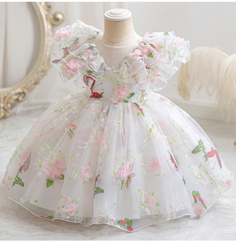 Butterfly Tulle Children's Party Dress