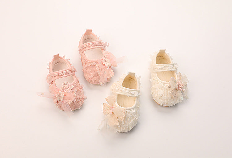 Scarpe per bambini con fiori e fiocchi