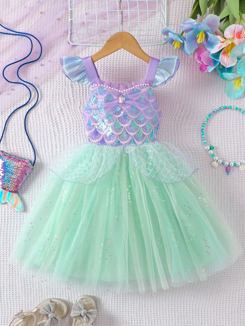 Children's Dress with Sparkling Scales