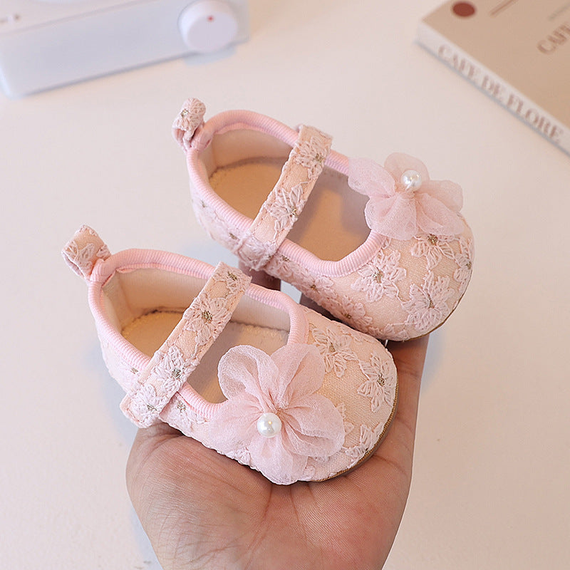 Girls' Lace Flower Shoes