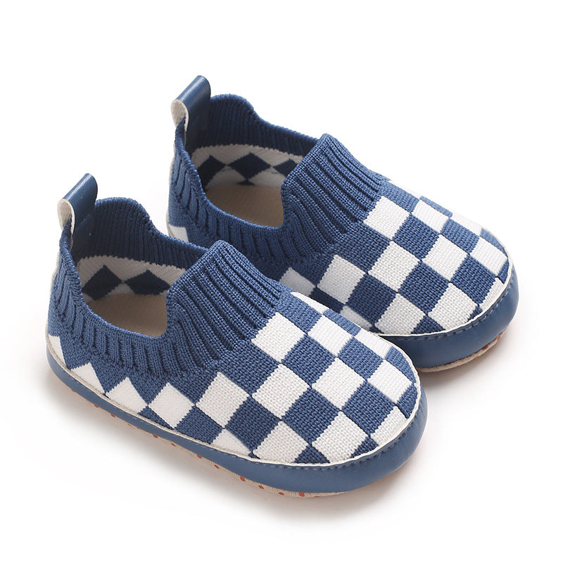 Plaid Canvas Baby Shoes