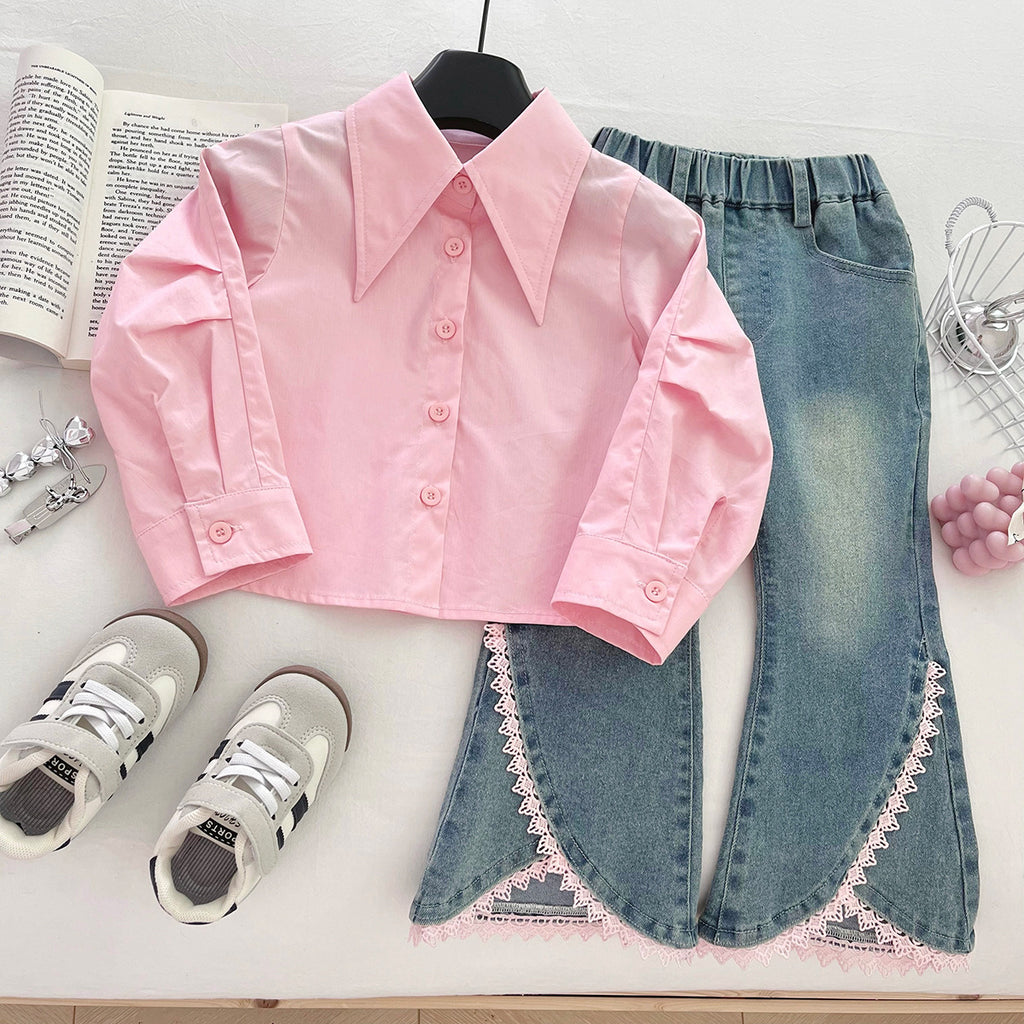 Children's Outfit with Bows and Jeans