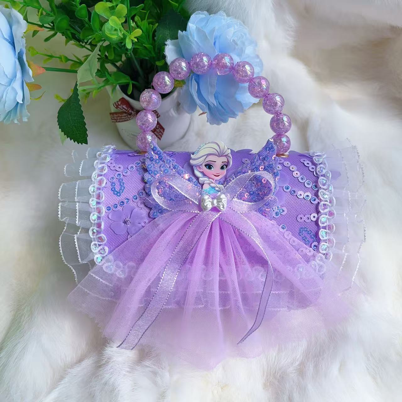 Children's Bag with Bow and Flower
