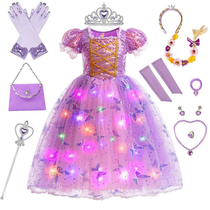 Sparkly Purple Party Dress + Accessories
