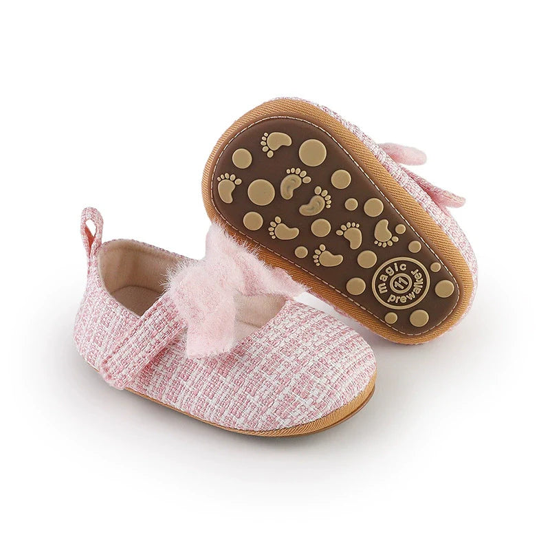 Children's Tweed Bow Shoe