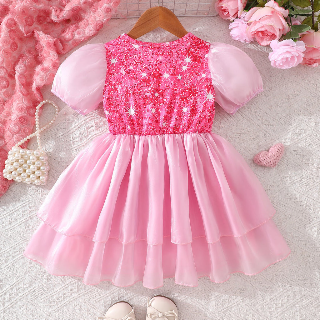 Children's Dress in Sparkling Pink