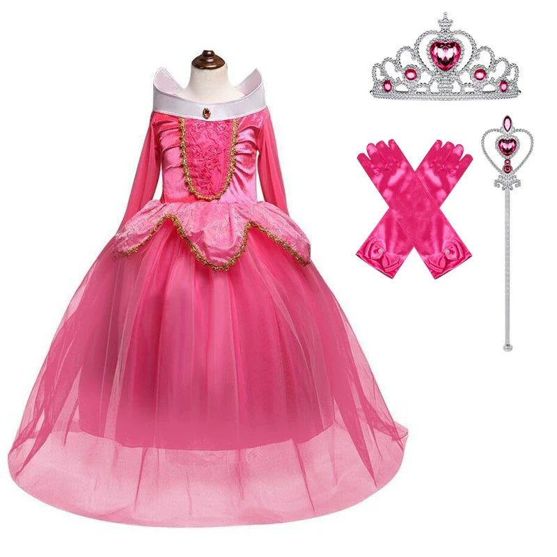 Enchanted Pink Party Dress with Accessories