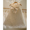 Lace dress with bow for girls