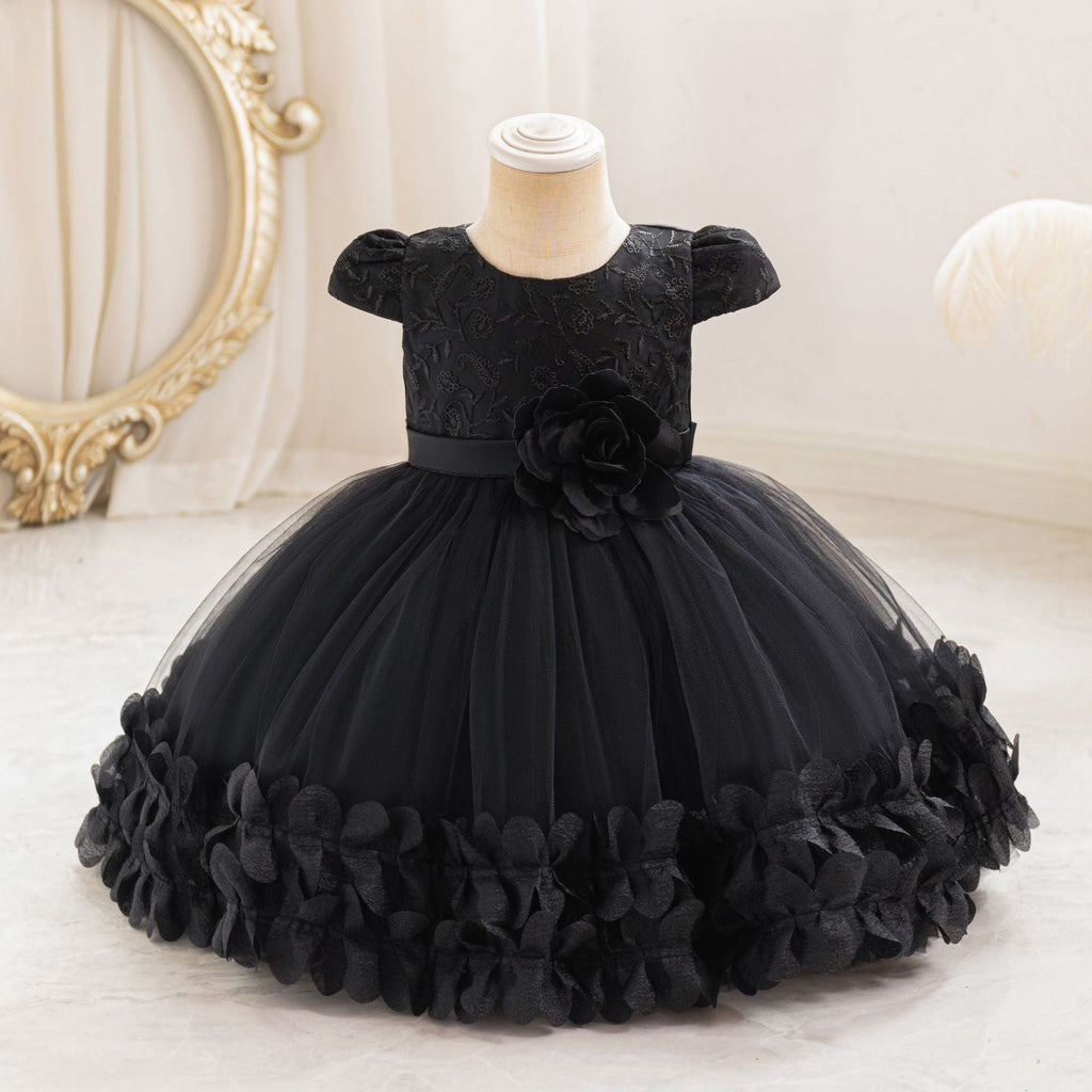 Children's Flower and Tulle Party Dress