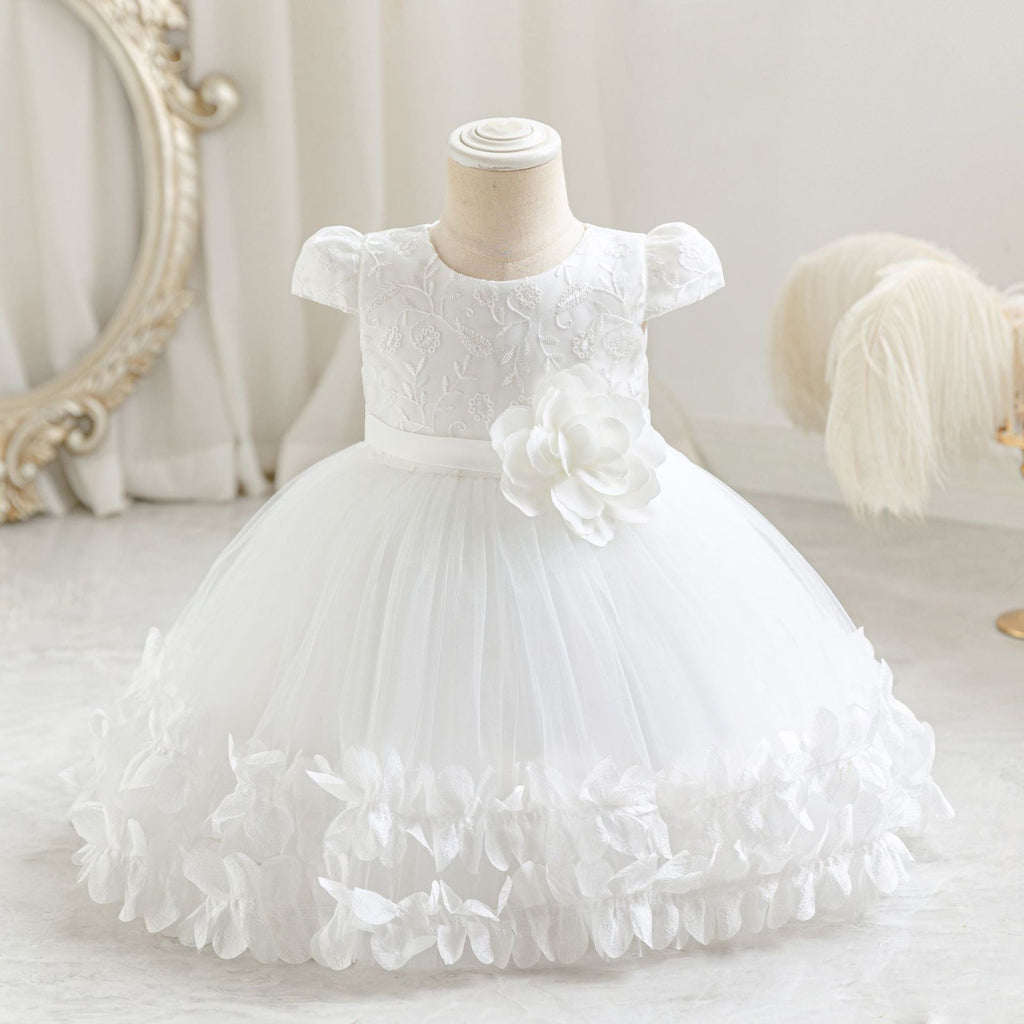 Children's Flower and Tulle Party Dress