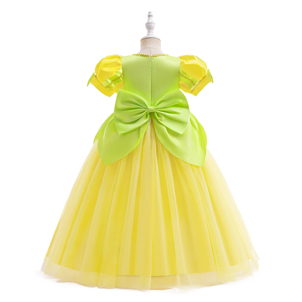 Yellow and Green Party Dress