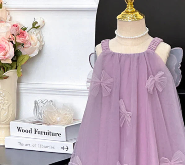 Children's Dress with Bows and Wings