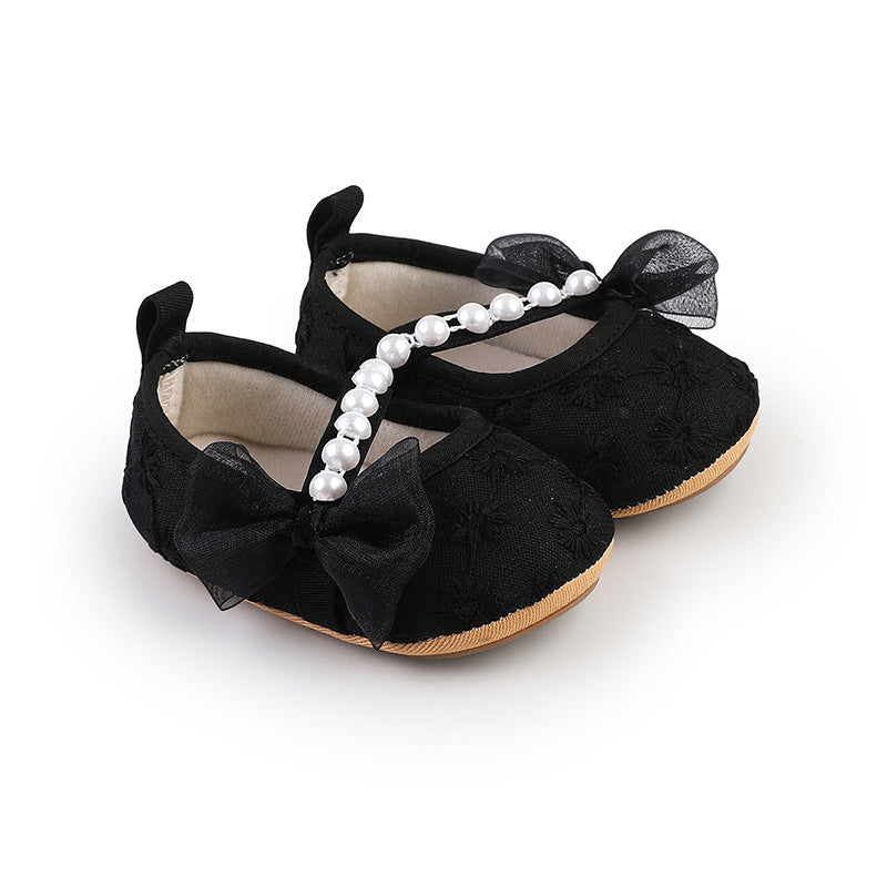 Girls' Pearl and Flower Shoes