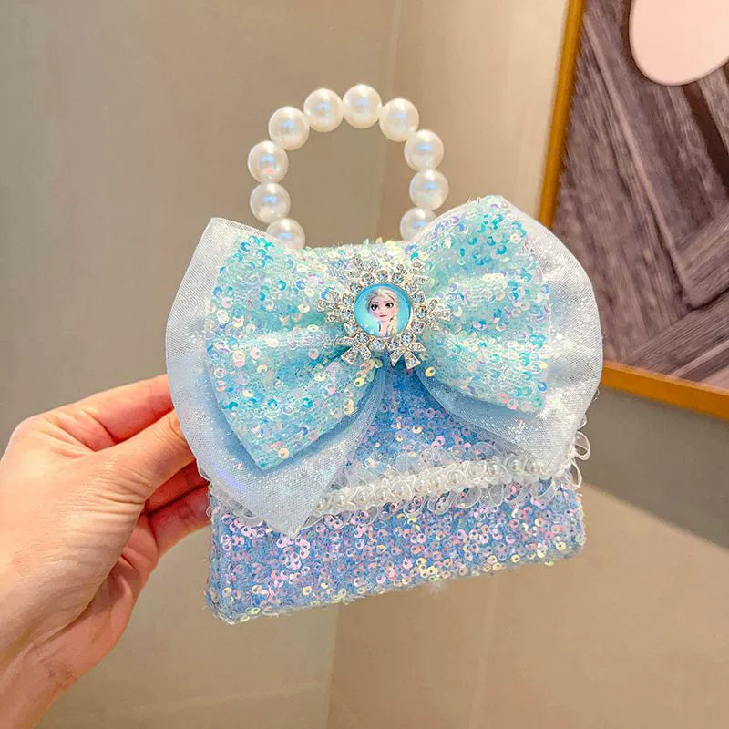 Children's Handbag with Pearl Strap