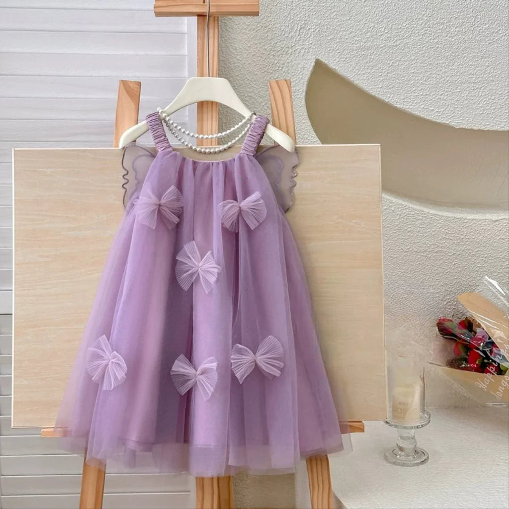 Children's Dress with Bows and Wings
