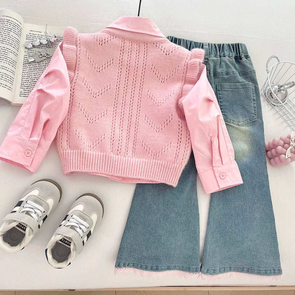 Children's Outfit with Bows and Jeans