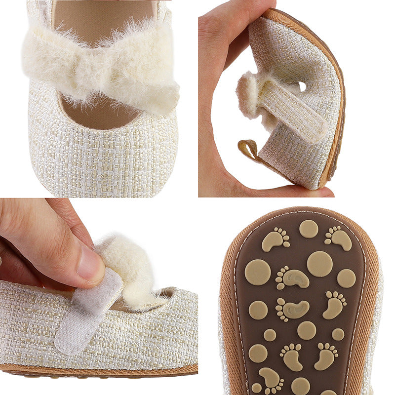 Children's Tweed Bow Shoe