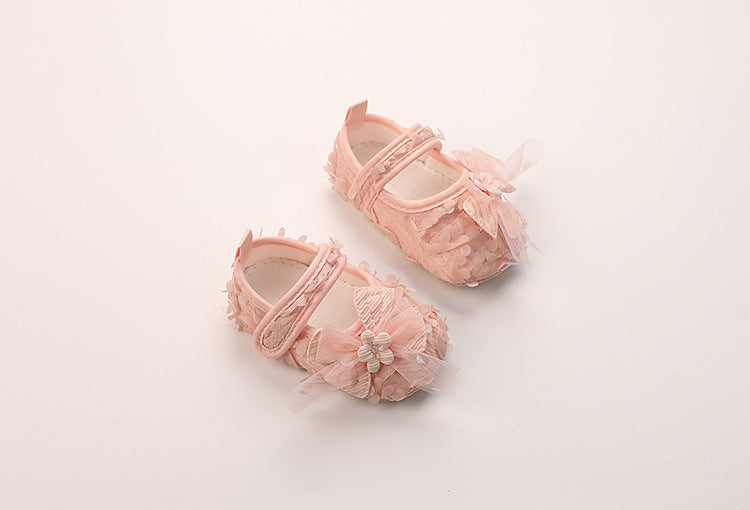 Scarpe per bambini con fiori e fiocchi
