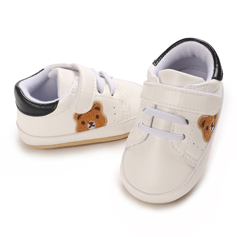 Scarpe da ginnastica per neonati e bambini con orsetto, ballerine primi passi