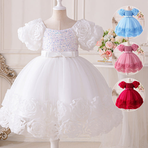 Vestito floreale vivace da bambina