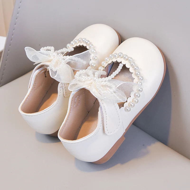 Little Girls Leather Shoes for Wedding Party