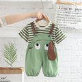 Baby Boys Girls Clothes Striped T-Shirt Bib Pants 2Pcs/Set Toddler Tracksuits