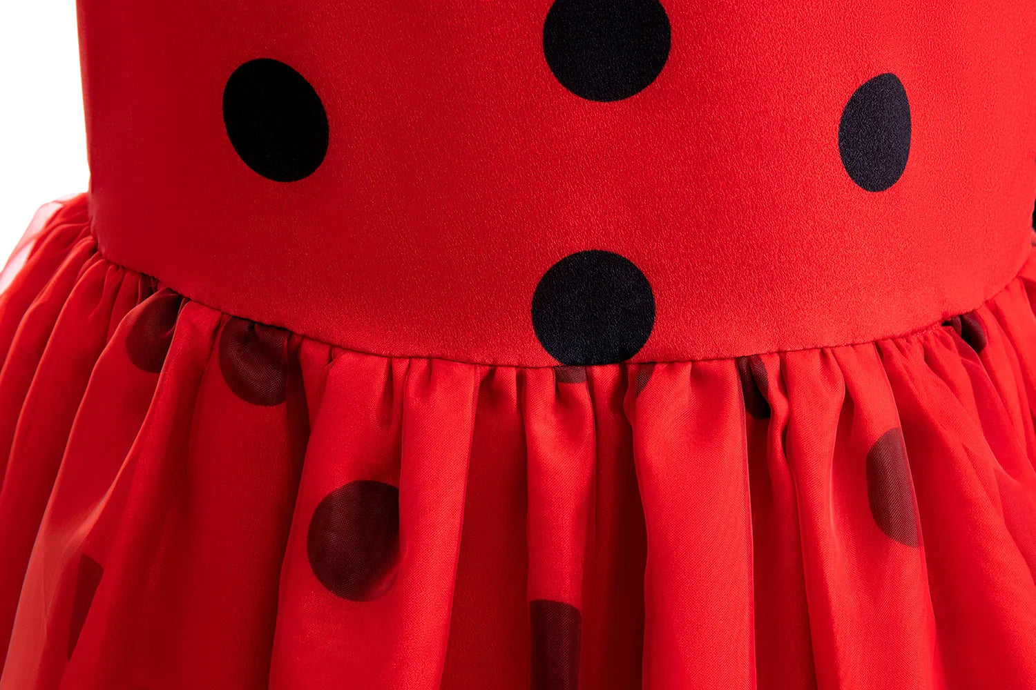Red Children's Dress with Black