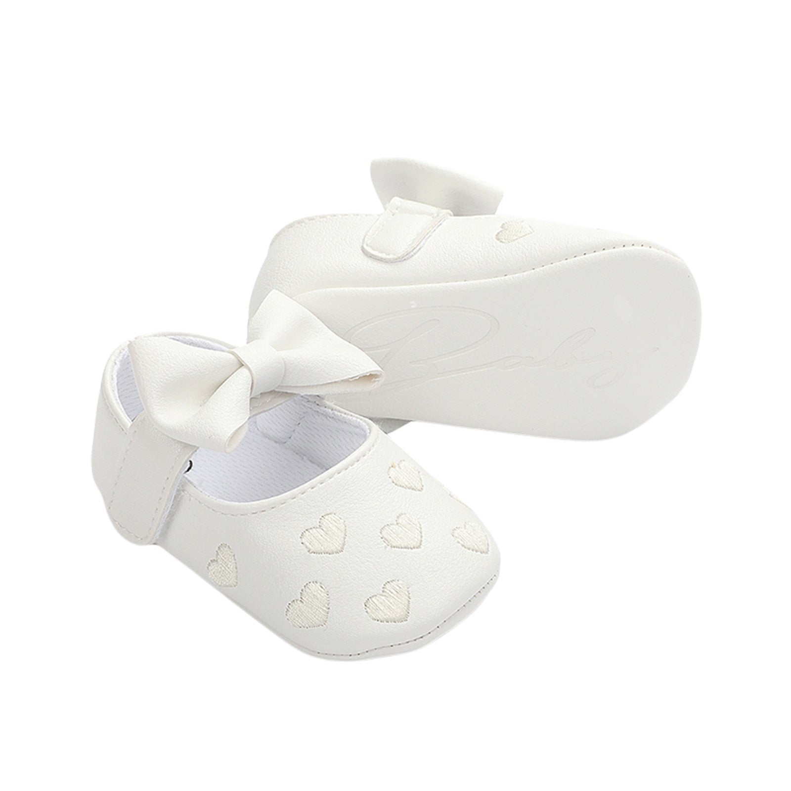 Scarpa da bambina con fiocco e cuore