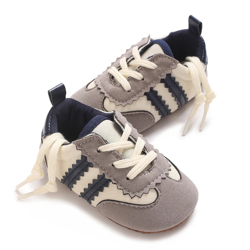 Fashion Color Blocking Lace Up Casual Shoes