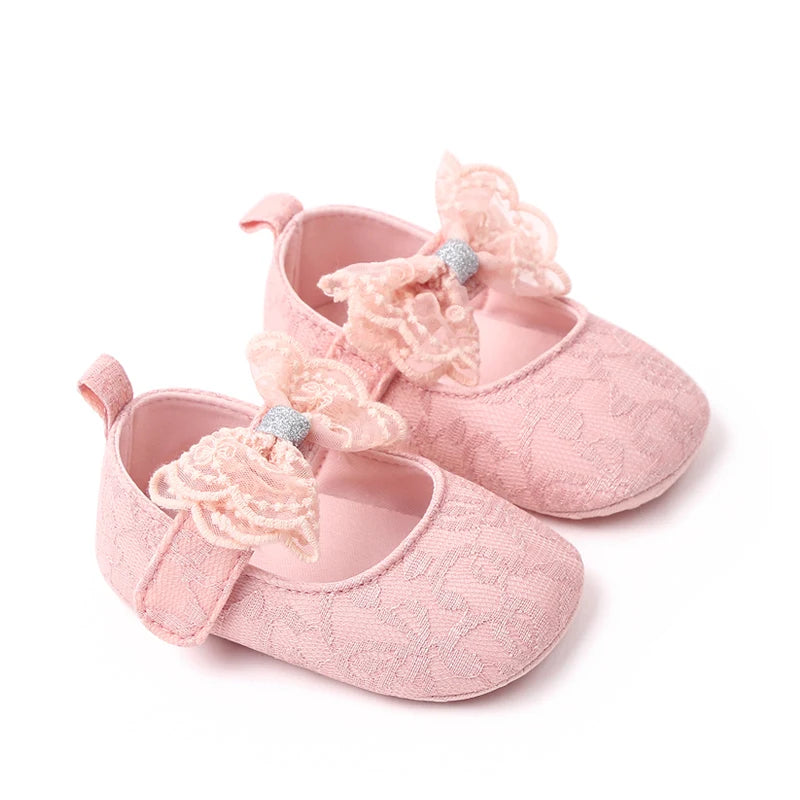 Baby Soft Cotton Shoes Beautiful Lace Bowknot