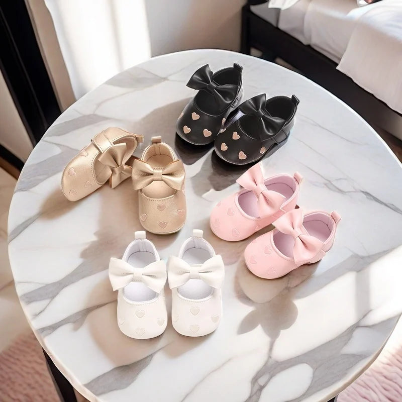 PU Love Embellished Baby Shoes