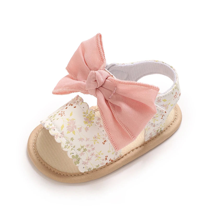 Infant Pre-Walker Shoes 0-1Year Baby Girls Bow Sandals