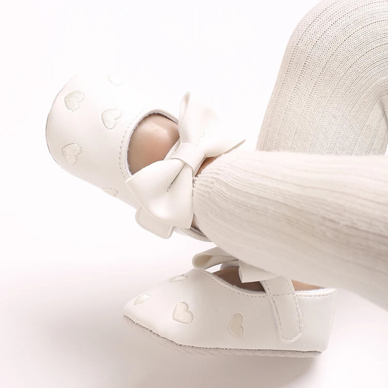 PU Love Embellished Baby Shoes