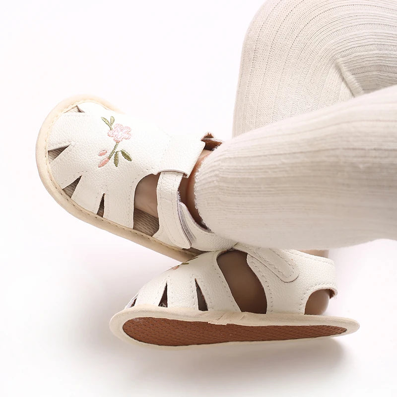 Baby Sandals Summer Floral Embroidered