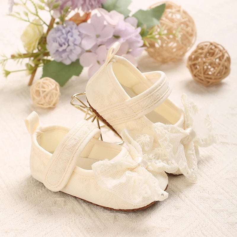 Baby Shoes 0-18 Months Female Baby Bow Soft Bottom Princess Shoes
