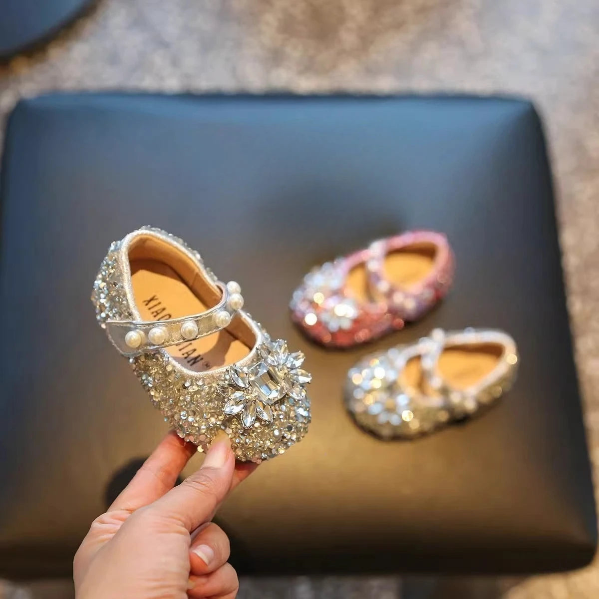 Toddler Kids Princess Shoes Shiny Crystal