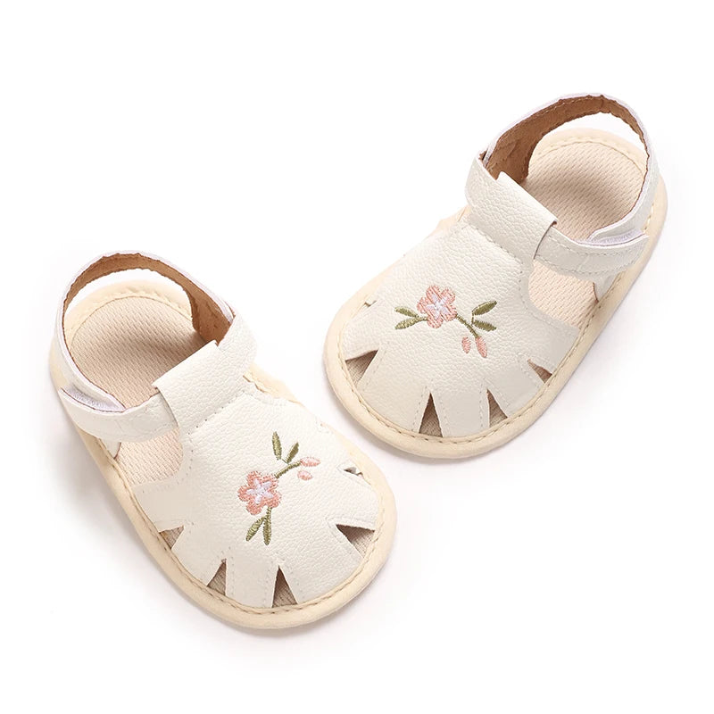 Baby Sandals Summer Floral Embroidered