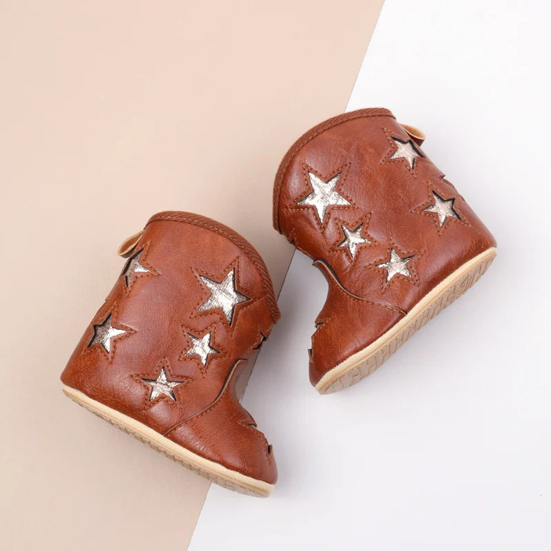 Star Pattern Baby Short Boots