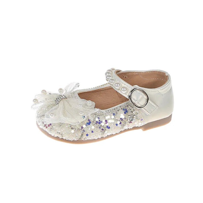 Girls Leather Shoes Round Toe Soft Sole