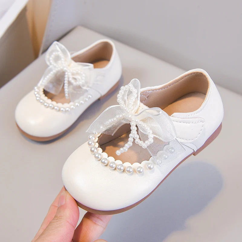 Little Girls Leather Shoes for Wedding Party
