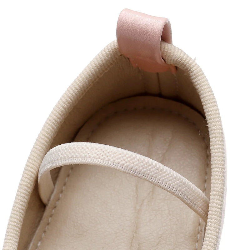 Newborn Baby Shoes Baby Girl Shoes Cute Bow Leather Rubber Sole