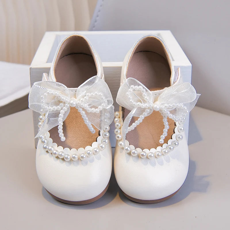 Little Girls Leather Shoes for Wedding Party