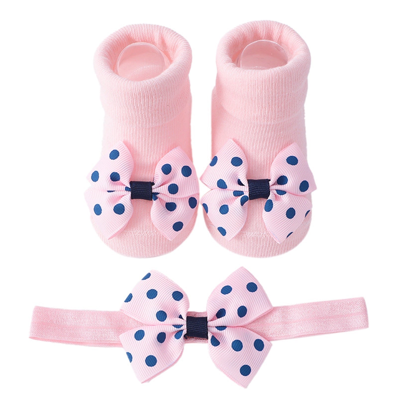 Calzino antiscivolo in pizzo per bambini + fascia per capelli