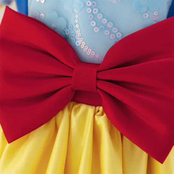 Party dress with flowers and a bow.