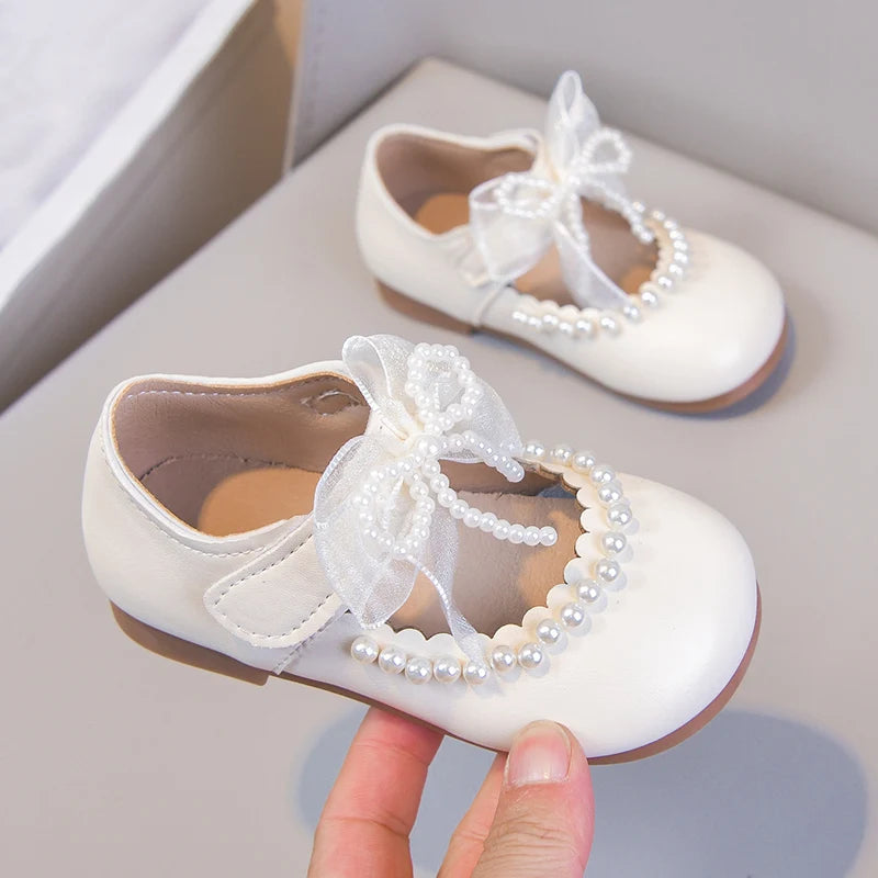 Little Girls Leather Shoes for Wedding Party