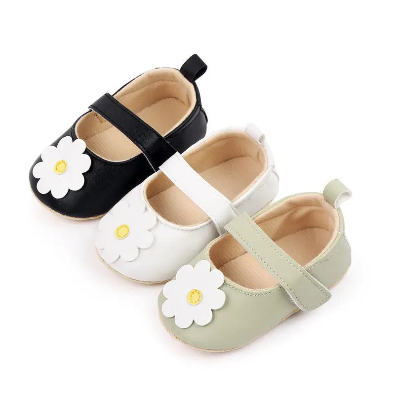 New Flower Embroidery Baby Girl Shoes Cotton Non-slip Soled Toddler Shoes