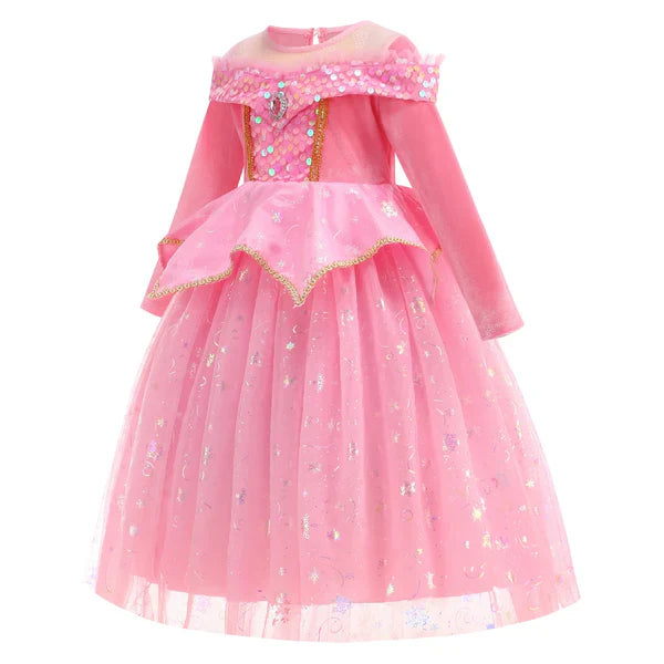 Children's Party Dress in Sparkly Pink