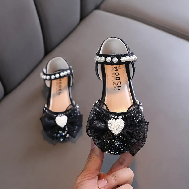 New Rhinestone Bow Wedding Princess Girls Sandal